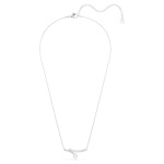 Matrix necklace Round cut, White, Rhodium plated